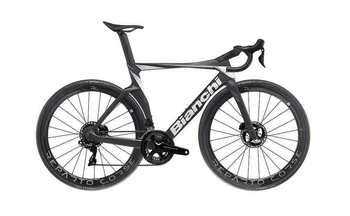 Shop Bianchi Oltre Pro Ultegra Di2 Graphite / White Full Matt Heren