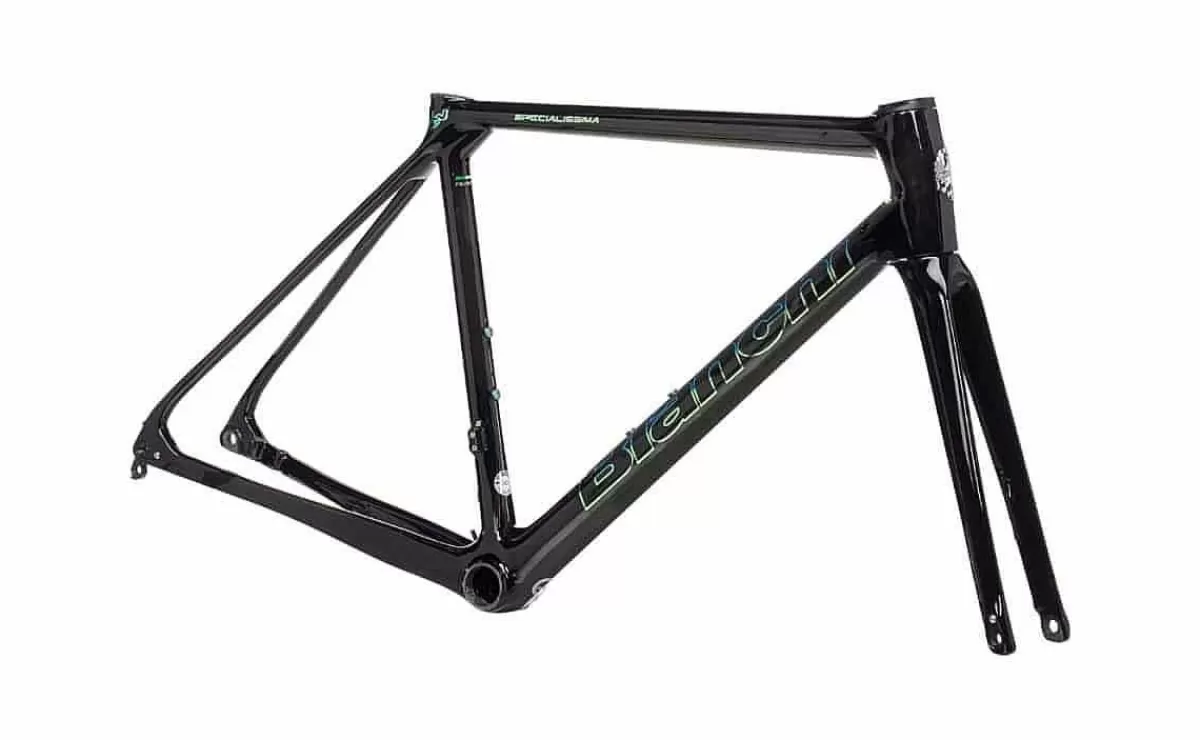 Store Bianchi Speciallisma Disc Framekit Black / Mermaid Scale Glossy Heren