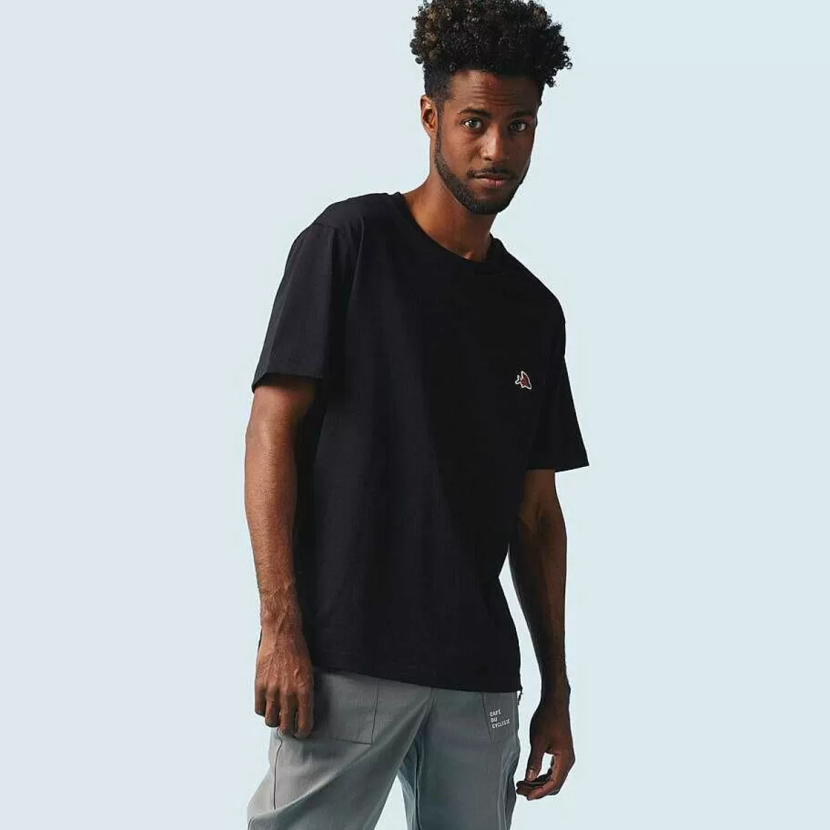 Clearance Cafe Du Cycliste Anne T-Shirt Black