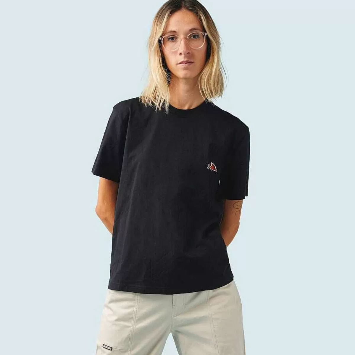 Clearance Cafe Du Cycliste Anne T-Shirt Black