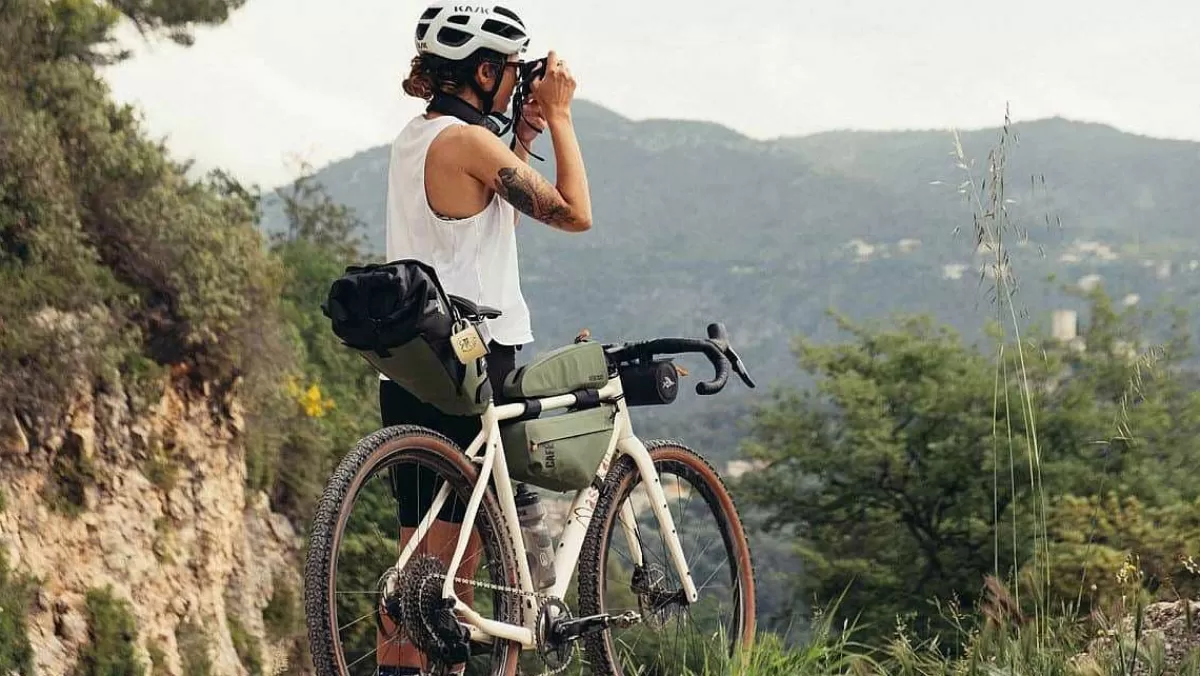 New Cafe Du Cycliste Bike Packing Saddle Bag Khaki