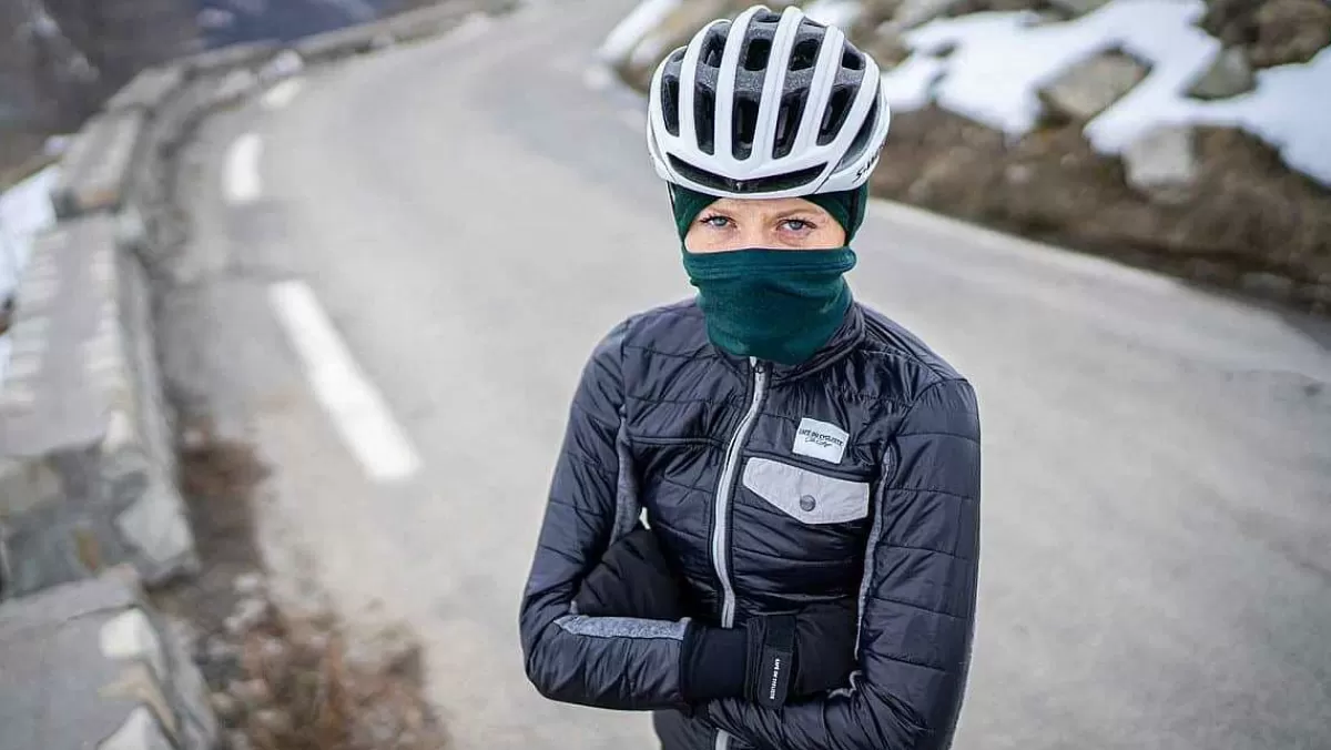 Clearance Cafe Du Cycliste Loulou Neck Warmer Alpine Green