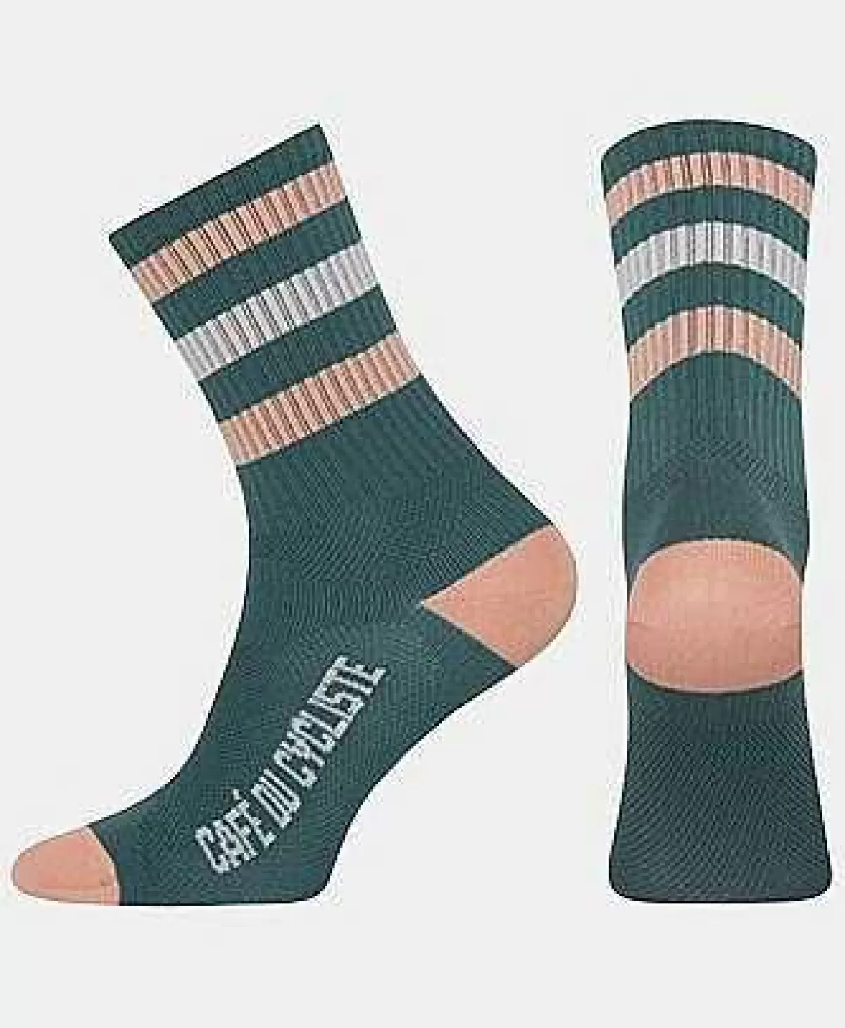 Hot Cafe Du Cycliste Skate Socks Pink & Grey