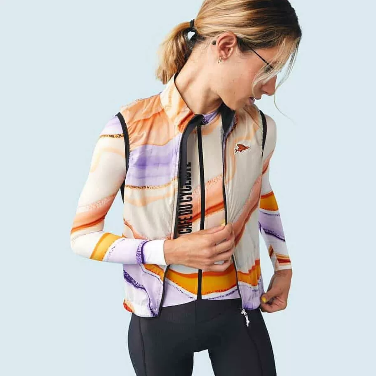 Clearance Cafe Du Cycliste Womens Atelier Ines Insulated Gilet Onyx