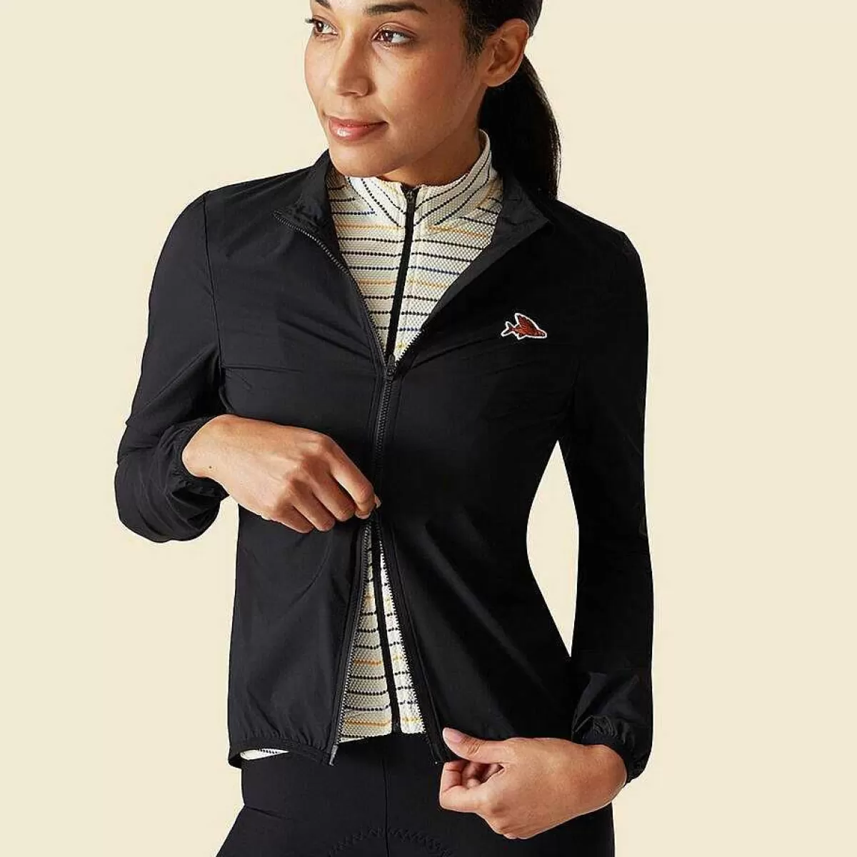 Outlet Cafe Du Cycliste Womens Edith Light Jacket Black