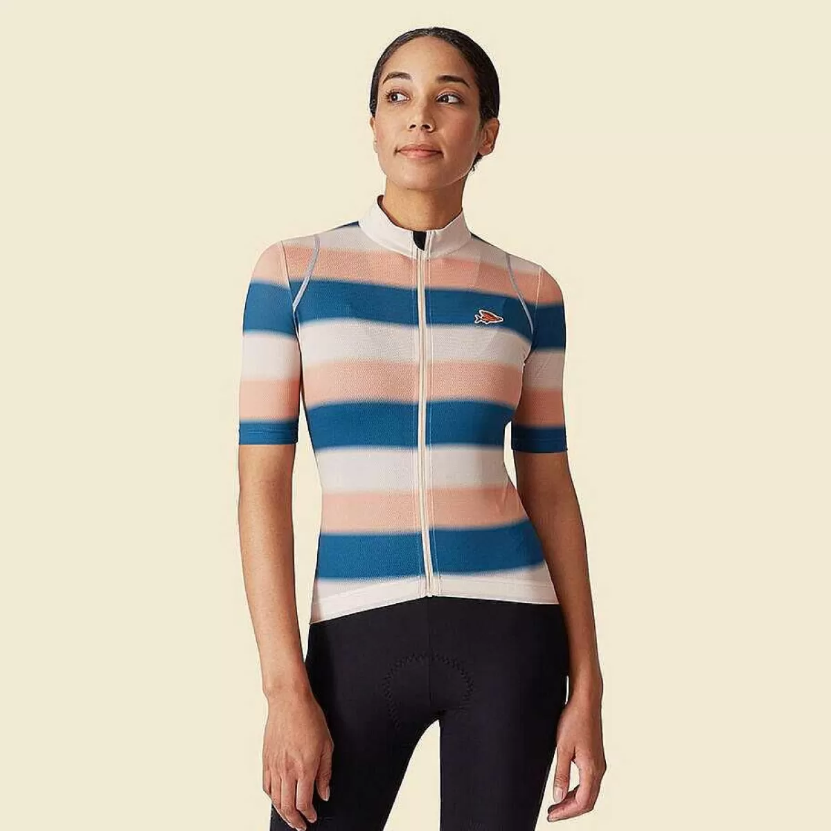 Cheap Cafe Du Cycliste Womens Mona Jersey Dutch Coral Sand
