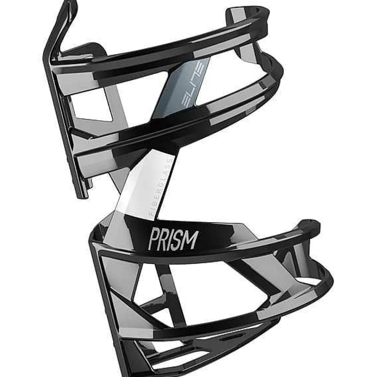 Discount Elite Bidonhouder Prism Rechts Zwart Wit Logo Rechts Glossy Wit
