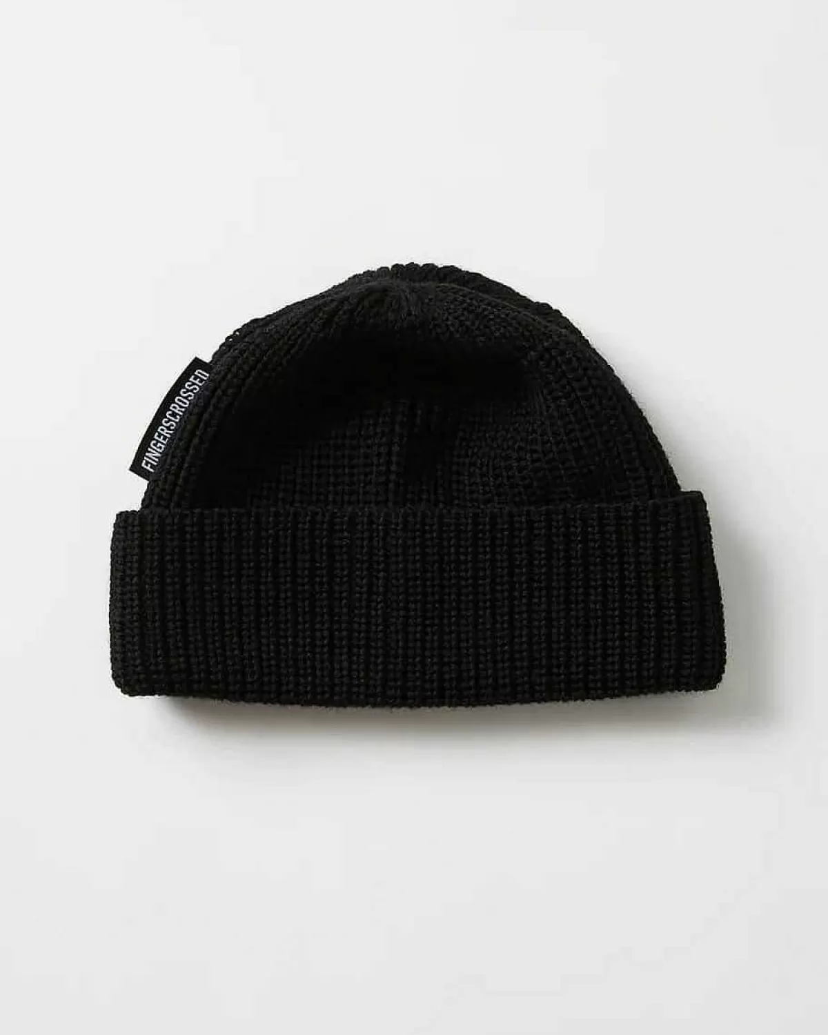 Online Fingerscrossed Beanie Casual Merino Black