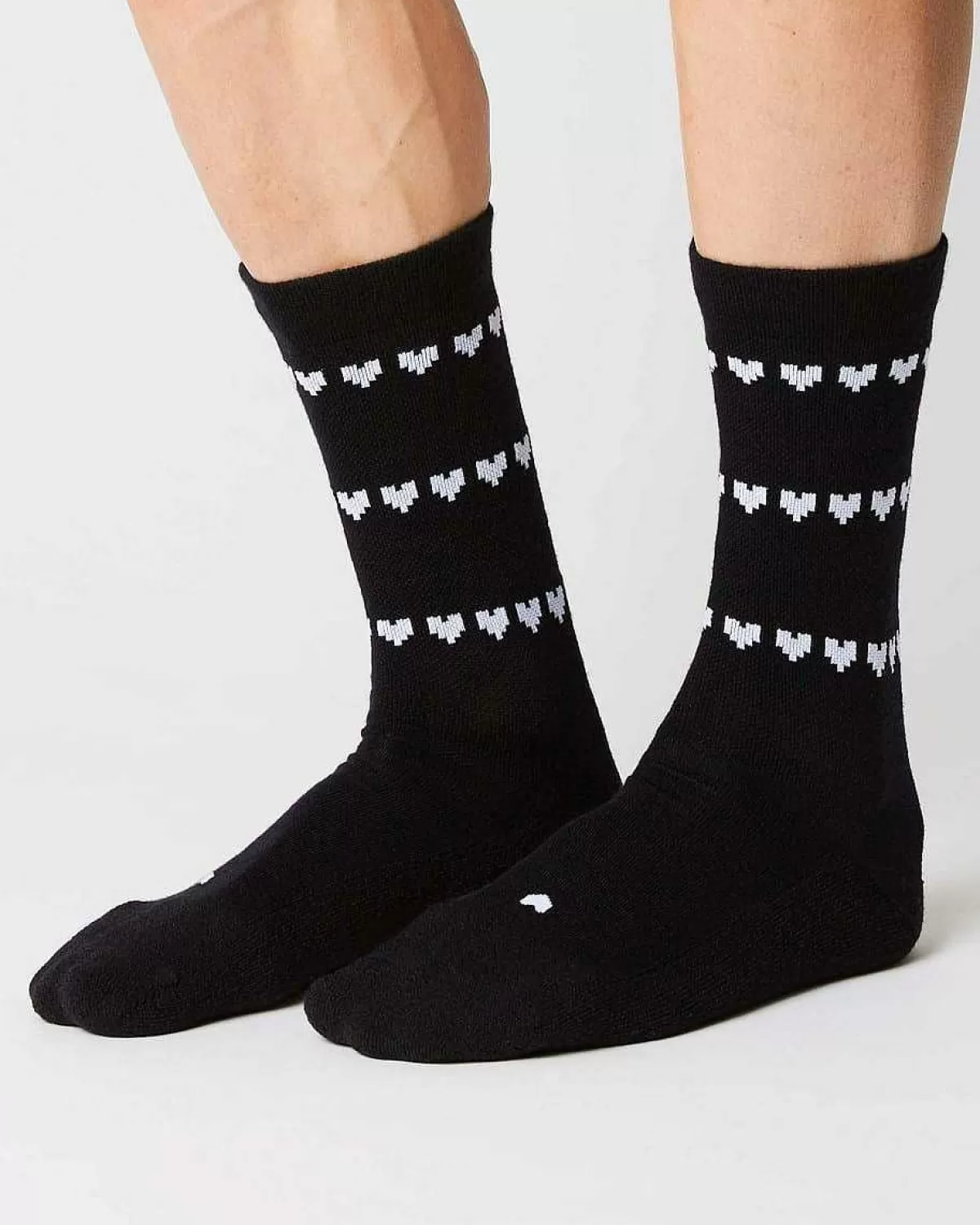 Sale Fingerscrossed Sock Merino Heart Black