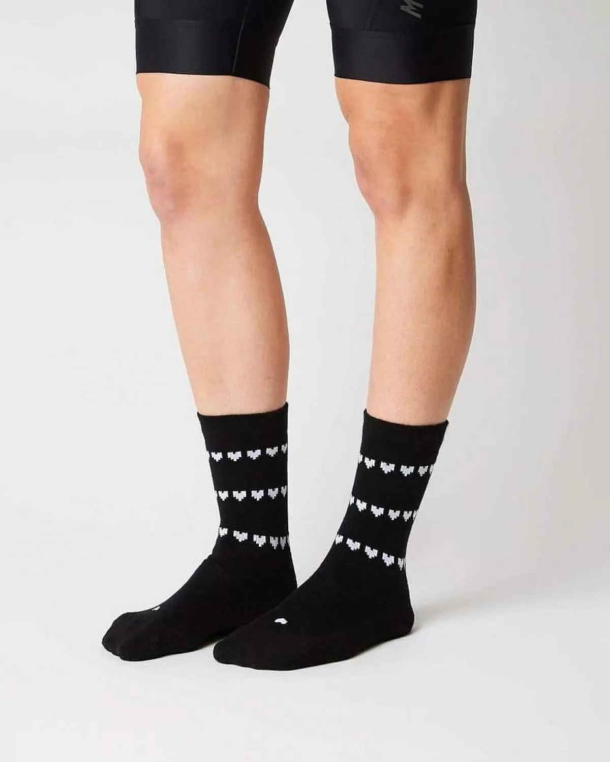 Sale Fingerscrossed Sock Merino Heart Black