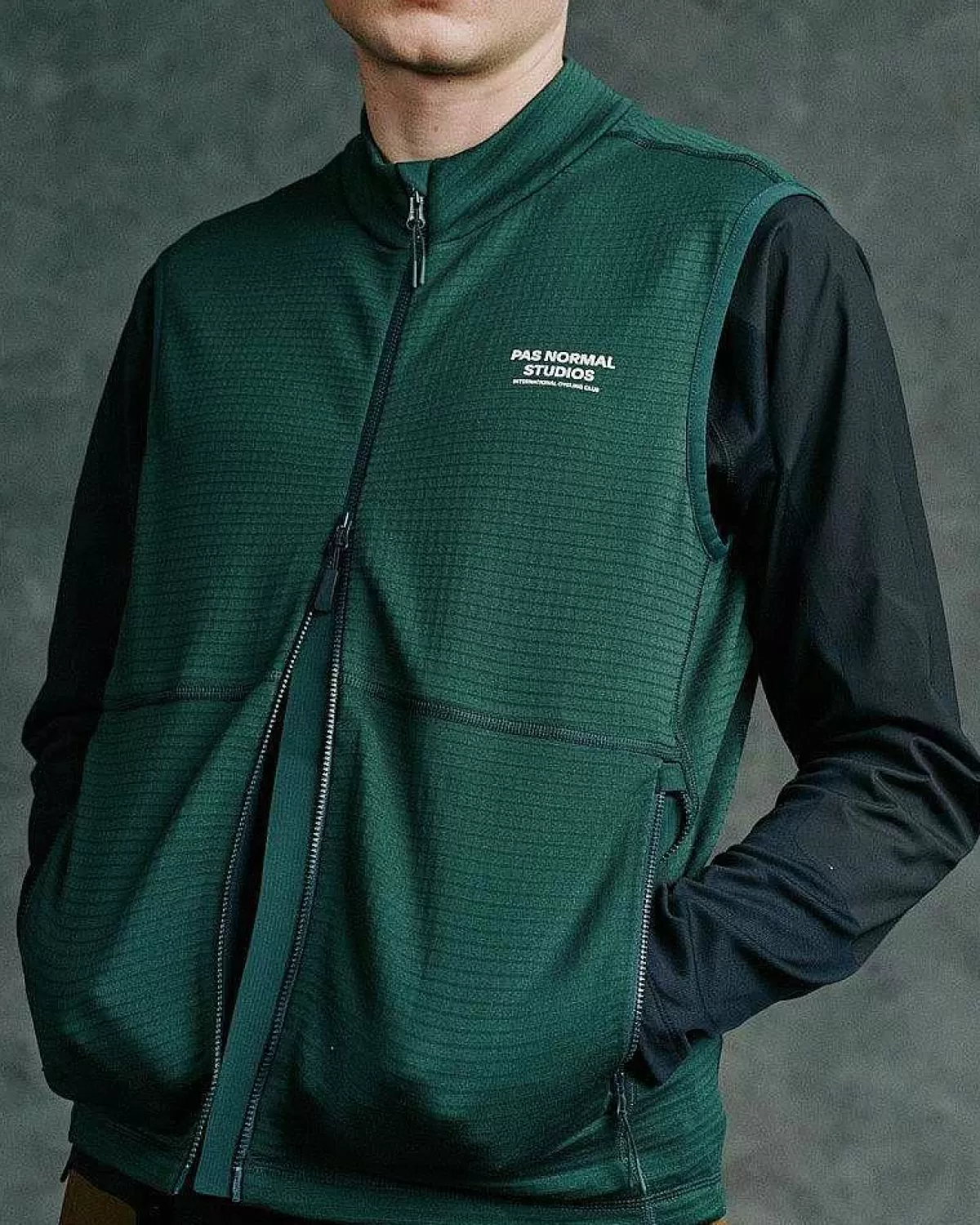 Fashion Pas Normal Studios Escapism Performance Fleece Gilet Petroleum