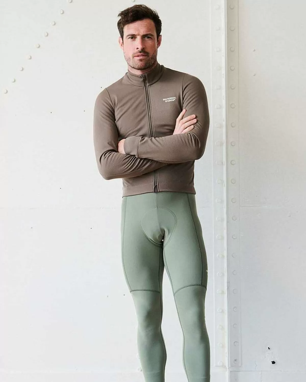Cheap Pas Normal Studios Essential Thermal Long Sleeve Jersey Ash Brown