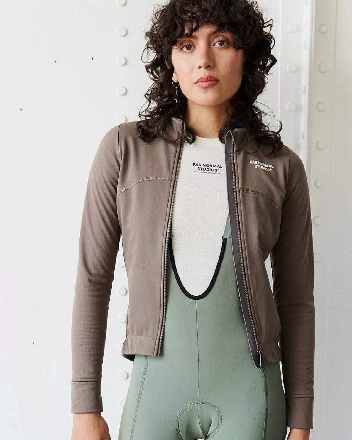 Sale Pas Normal Studios Womens Essential Thermal Long Sleeve Jersey Ash Brown